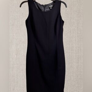 Black Mid Length Sheath KASPER Dress size 4 Like New